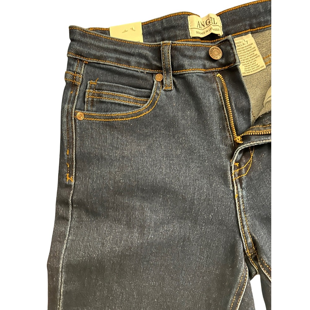 Angel High Rise Stretchy Straight Jeans Womens Size 7 Dark Blue New NWT Rayon - Picture 7 of 11